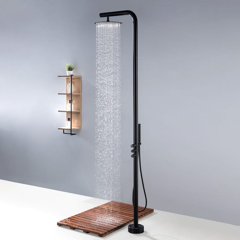Modland 91''H Freestanding Outdoor Shower Rainfall with Handheld Shower
