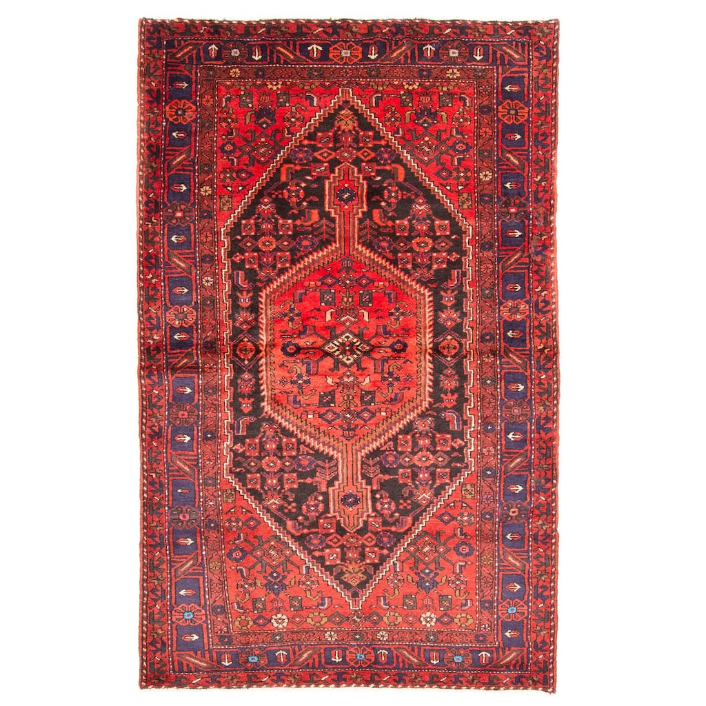 ECARPETGALLERY Hand-knotted Anadol Red Wool Rug - 4'6 x 7'4