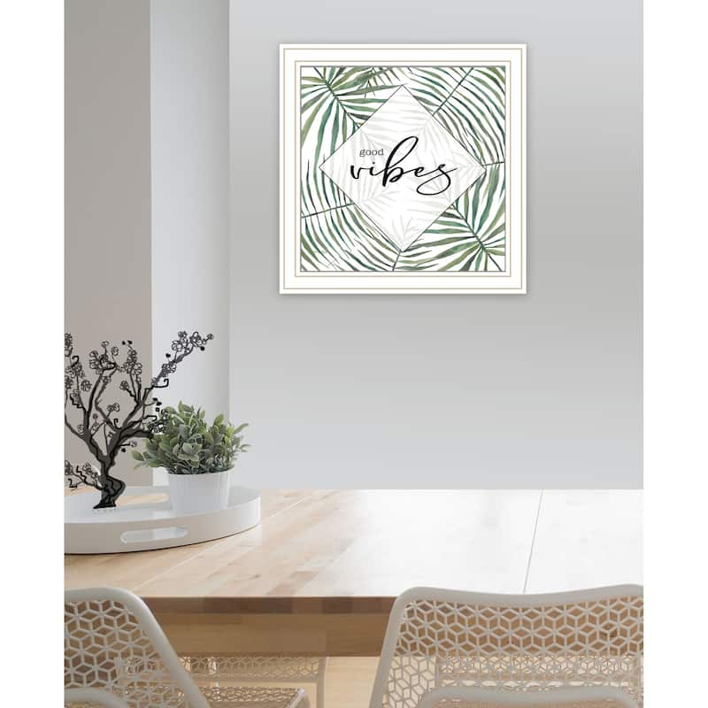 TrendyDecor4U Contemporary "GOOD VIBES" Framed Print Wall Art