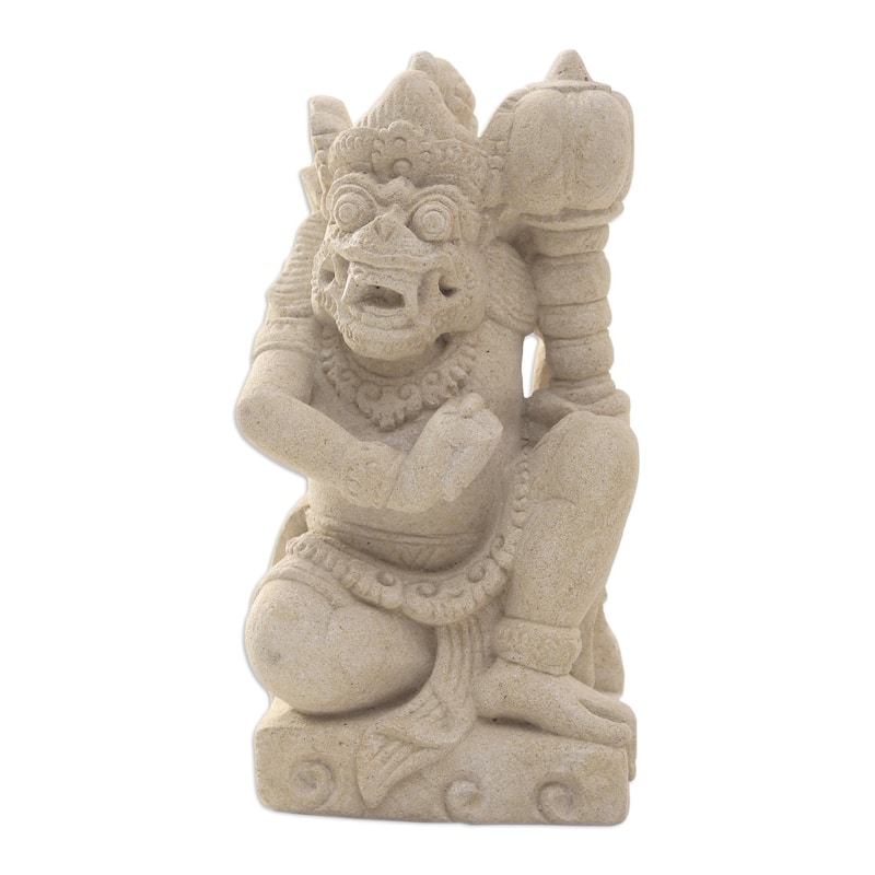 Novica Handmade General Hanoman Sandstone Statuette
