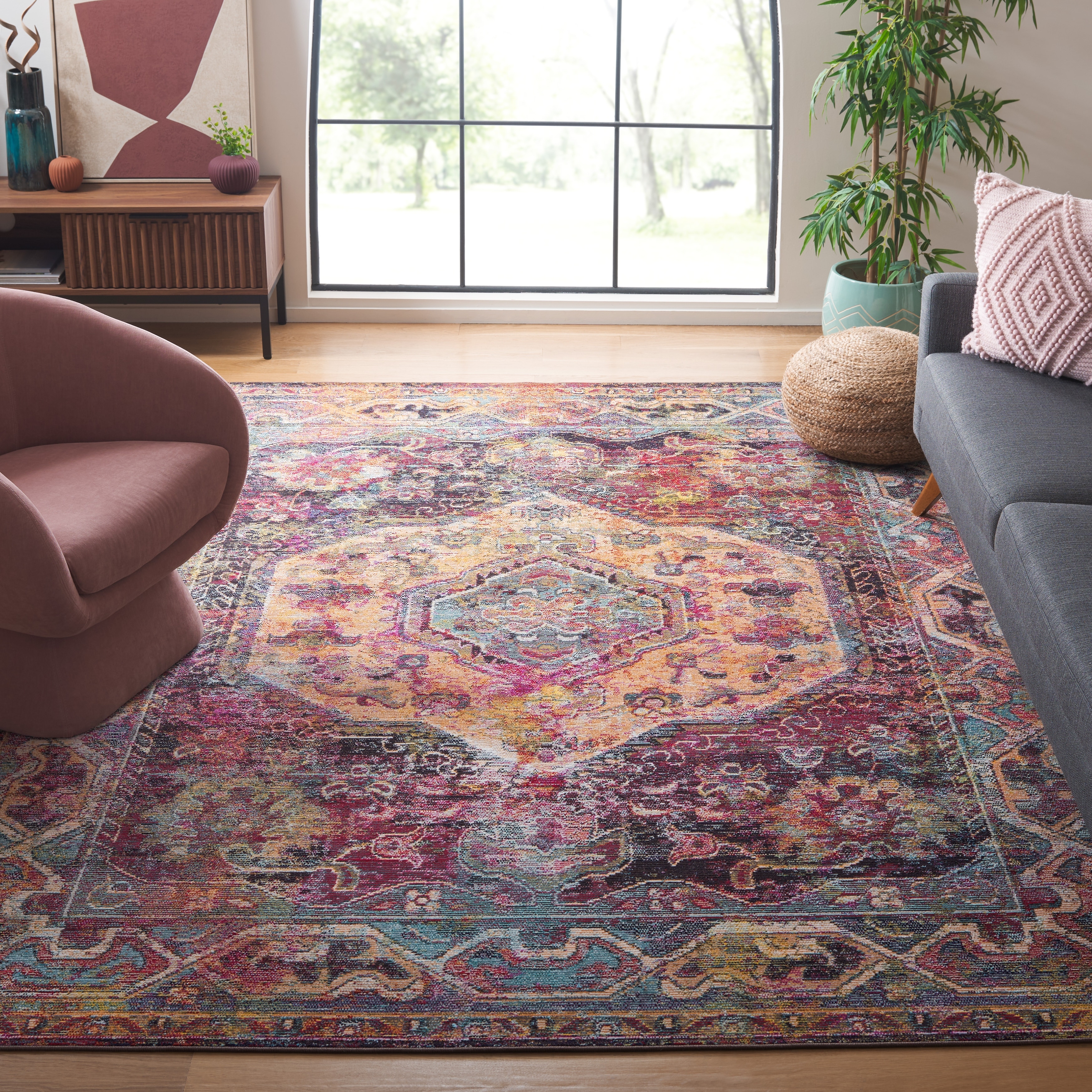 SAFAVIEH Crystal Elmije Vintage Boho Oriental Rug