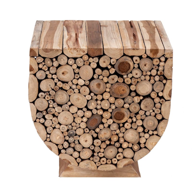 Harper Stacked Wood Accent Table by East at Main - 19.7x19.7x19.7