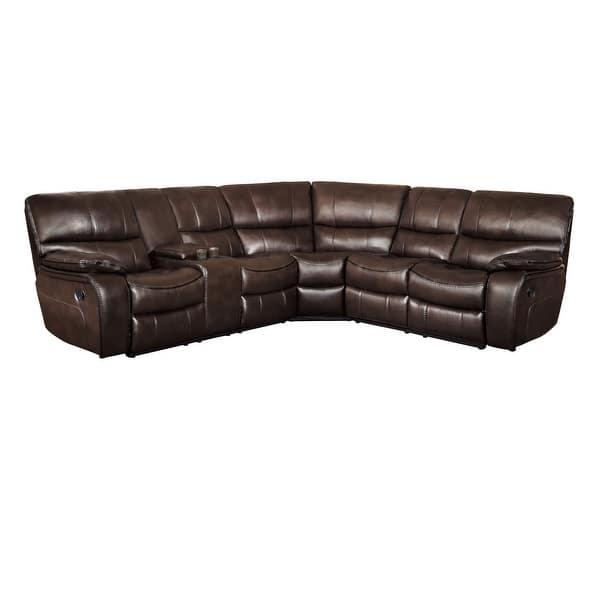 Legrand 3Piece Modular Reclining Sectional Sofa with Console Bed