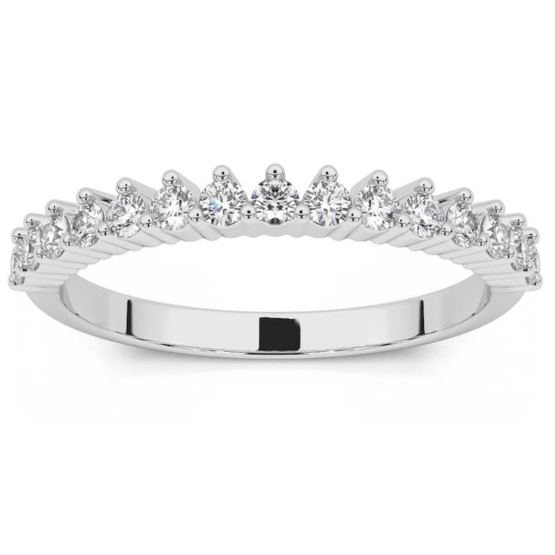 3/8Ct Round Cut Designed Anniversary Band Gold Lab Grown