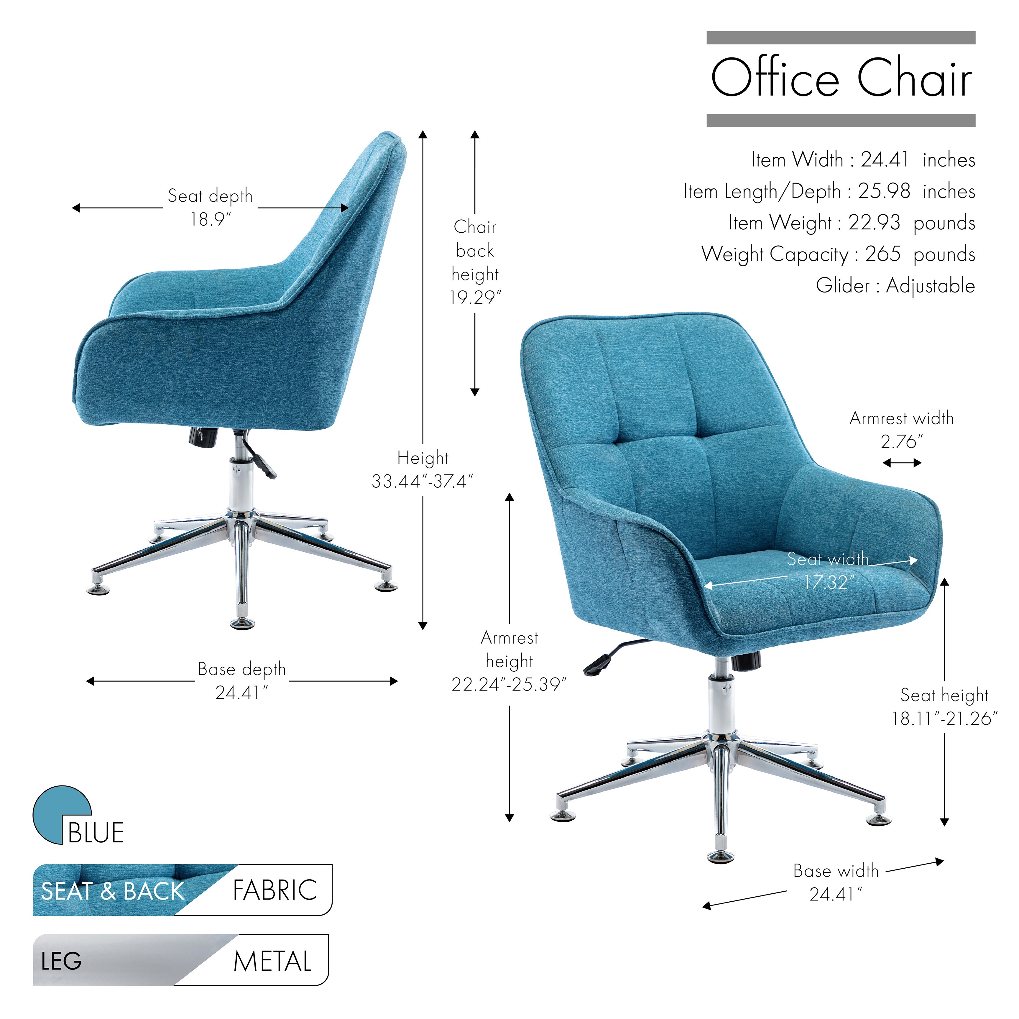 Office chair adjustable armrest width outlet