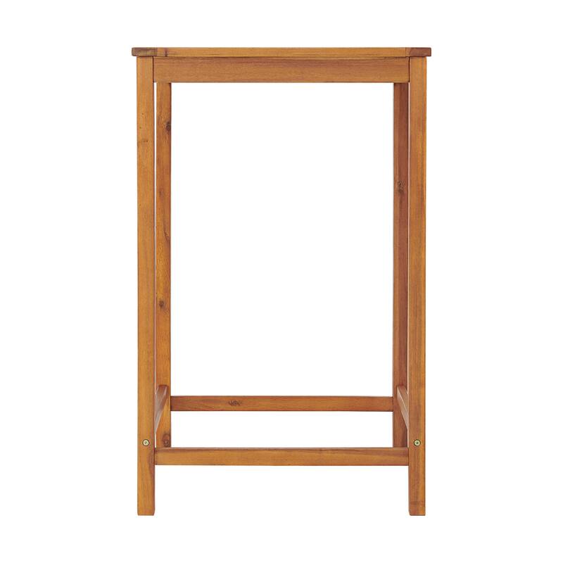 Brandon Acacia Wood Outdoor Bar Height Bistro Set, Set of 3