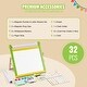 preview thumbnail 3 of 5, Tabletop Art Easel for Kids, 3-in-1 Wooden Double-Sided Kid's Art Easel with Magnetic Whiteboard, Chalkboard, Paper Roll