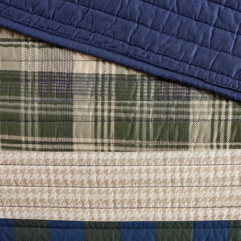 Woolrich Spruce Hill Green Oversized Cotton Quilt Set