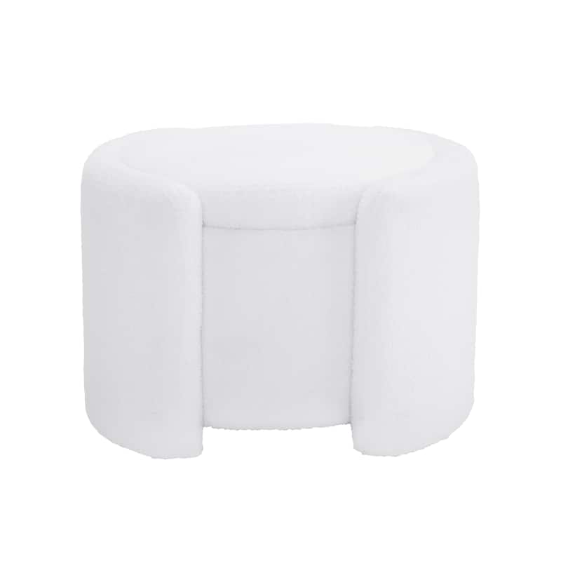 Christopher Knight Home - Sophia Cozy Lamb Fleece Round Storage Ottoman: Comfort Meets Practicality