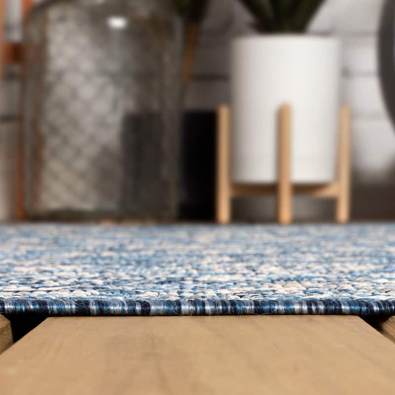JONATHAN Y Sinjuri Bohemian Textured Weave Floral Indoor/Outdoor Area Rug