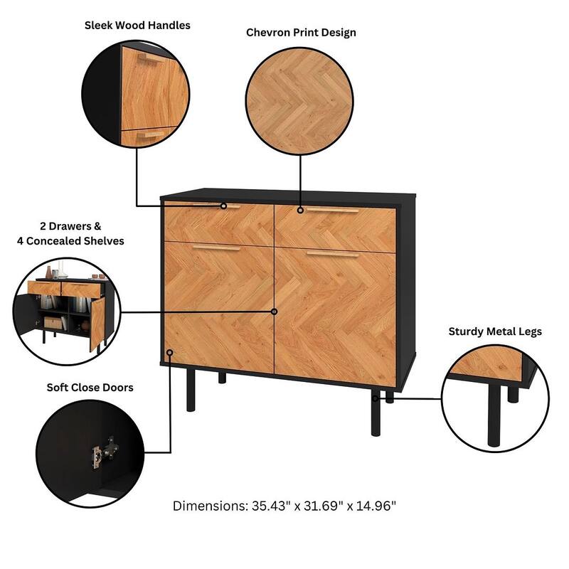 Manhattan Comfort Mid-Century Modern Liam Sideboard