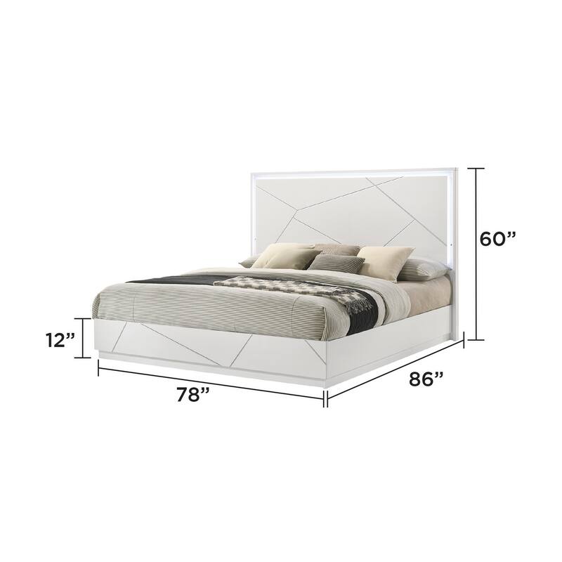 Manhattan King / Queen 4PC / 5PC Bedroom Set White