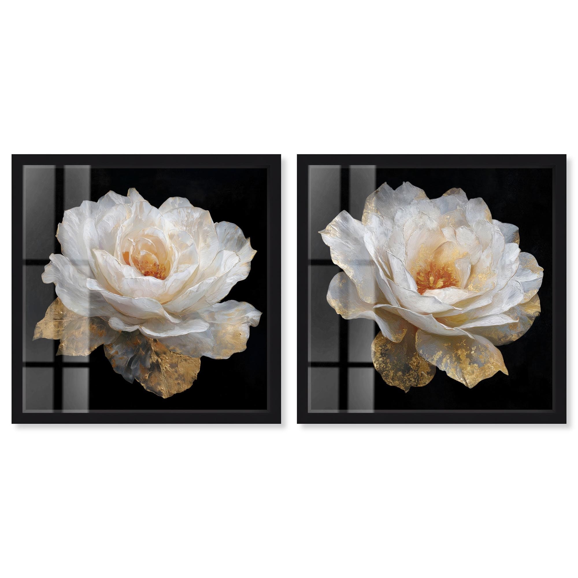 Golden Nocturne Farmhouse Wall Decor Set of 2 Shadowbox Print by Art Remedy