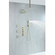 brushed gold dual shower heads 4 way thermostatic shower system with ...