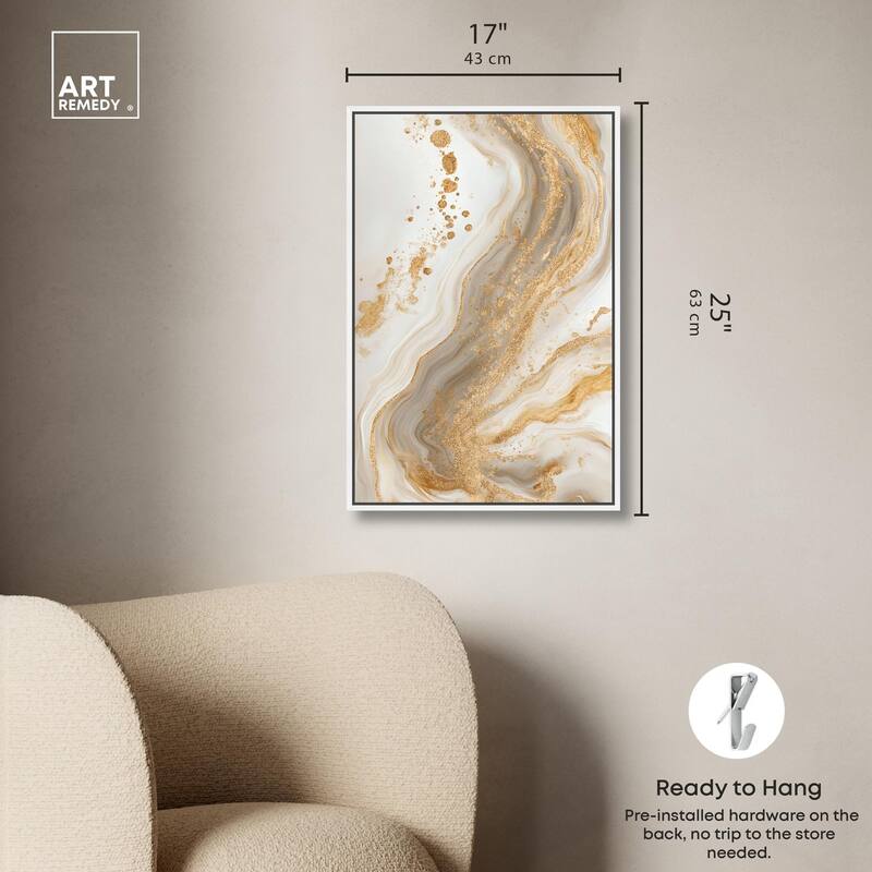 Gold Vein Canvas by Art Remedy