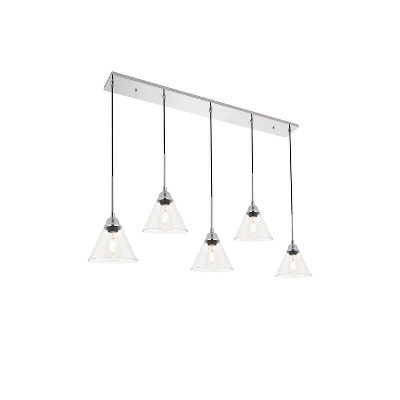Histoire 5 light chrome Pendant