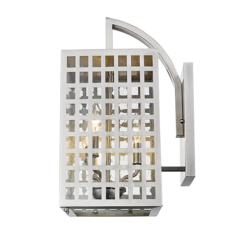 3-Light Hardwired Flush Mount Outdoor Wall Light with Clear Seedy Glass and Steel Frame E12 Base