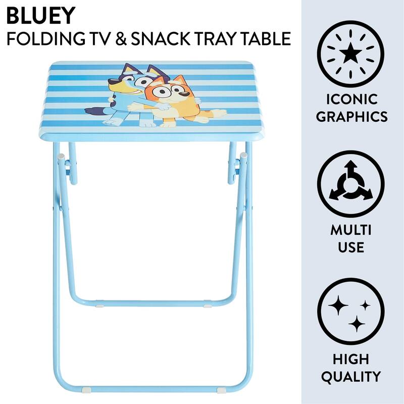 Bluey Folding Tray Table,Portable Snack & Laptop Table