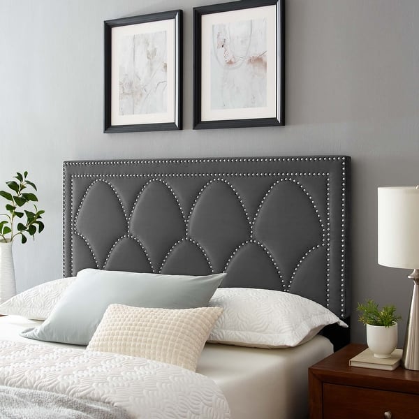 slide 2 of 67, Greta Performance Velvet Twin Headboard