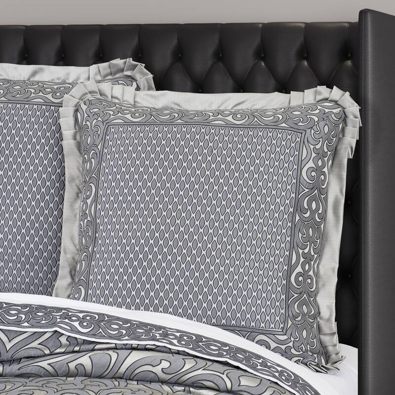 Bolero Pewter Euro Sham - Pewter - Euro Square