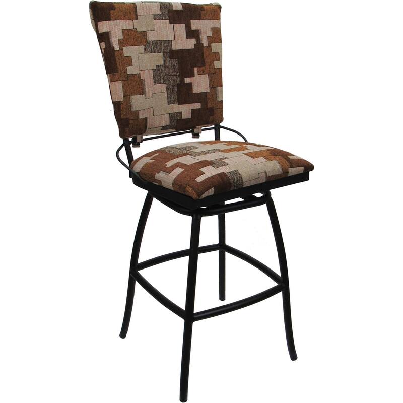 Outdoor Indoor Bar Stool Counter Extra Tall - Jenna PB without Arms - Craftsman Terracotta - Black - Counter Height