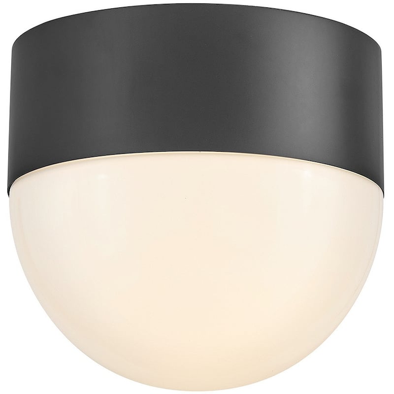 Lark 82091 Bardi 1 Light 8" Wide Flush Mount Bowl Outdoor Ceiling - Black