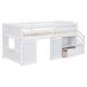 preview thumbnail 32 of 31, Twin Size Solid Wood Low Loft Bed with Stairs