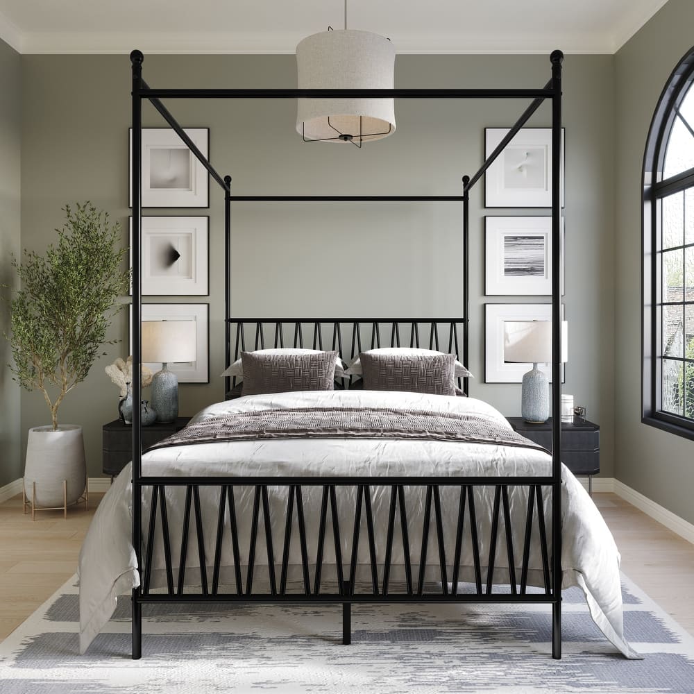 Clayfell Dallas Metal Canopy Bed