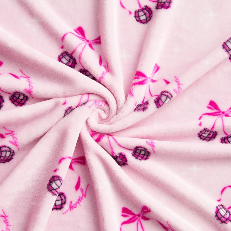 Juicy Couture Holiday Plush Throw Blankets