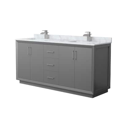 Wyndham Collection WCF414172D-NAT-UNSMXX Strada 72" Free Standing