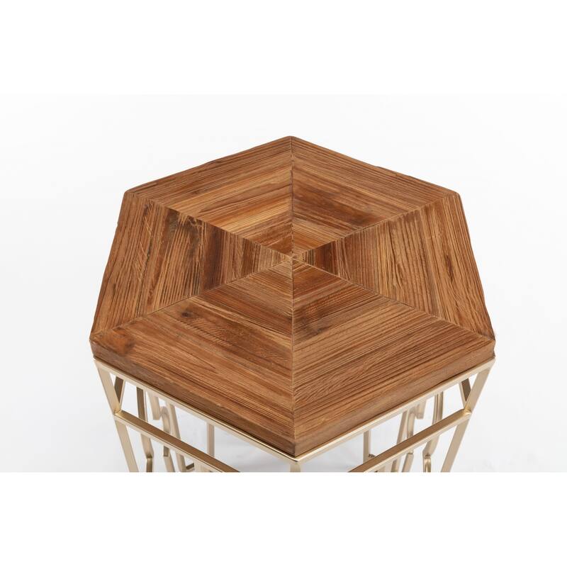 Boraam Genevieve Gold and Natural Nesting Tables
