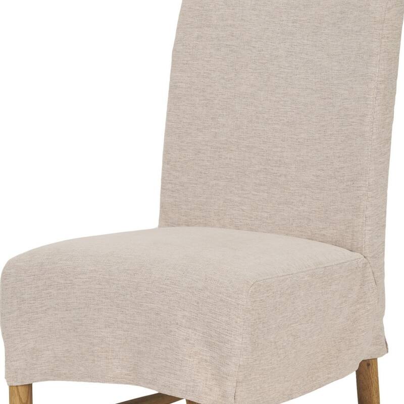 HomeRoots Beige And Brown Upholstered Fabric Open Back Dining Side Chair - 24.00 in. x 35.00 in. x 19.25 in.