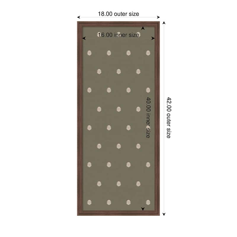 Kate and Laurel Pinboard Green Botanical Block Print