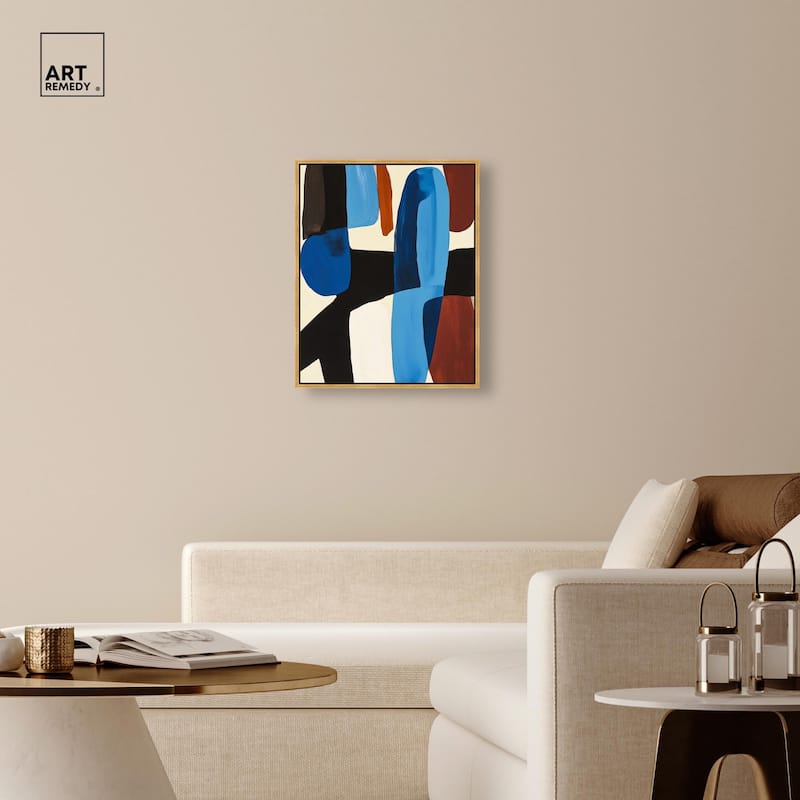 Cobalt Collision Canvas by Art Remedy