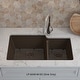 preview thumbnail 2 of 6, 32 Inch Lexicon Platinum Quartz Composite Drop-in Undermount Galaxy Mocha - 19" W x 32" L x 9.75" H