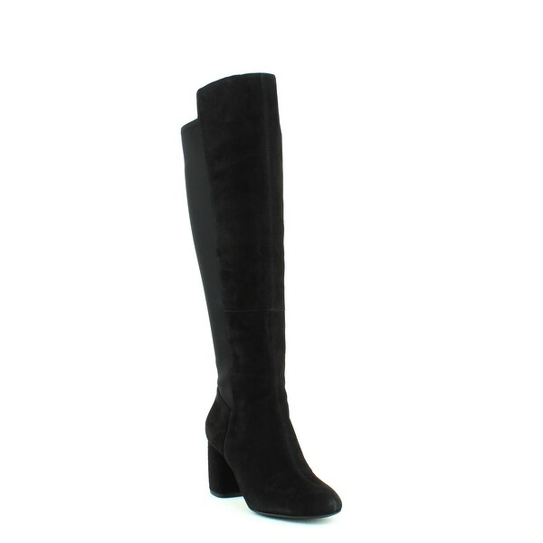 nine west black high heel boots