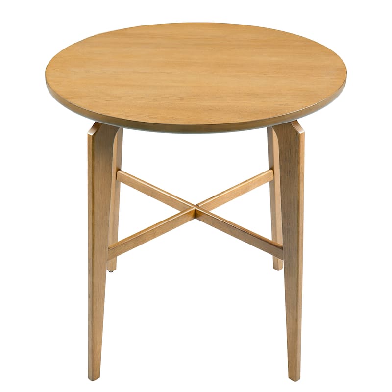 Christopher Knight Home - Bracken Retro Nordic Counter Height Bar Table with Solid Wood Legs & Cross-Reinforced Beams