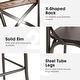preview thumbnail 13 of 60, Glitzhome Industrial Modern Adjustable Bar Table Rustic Steel 3-Piece Pub Sets