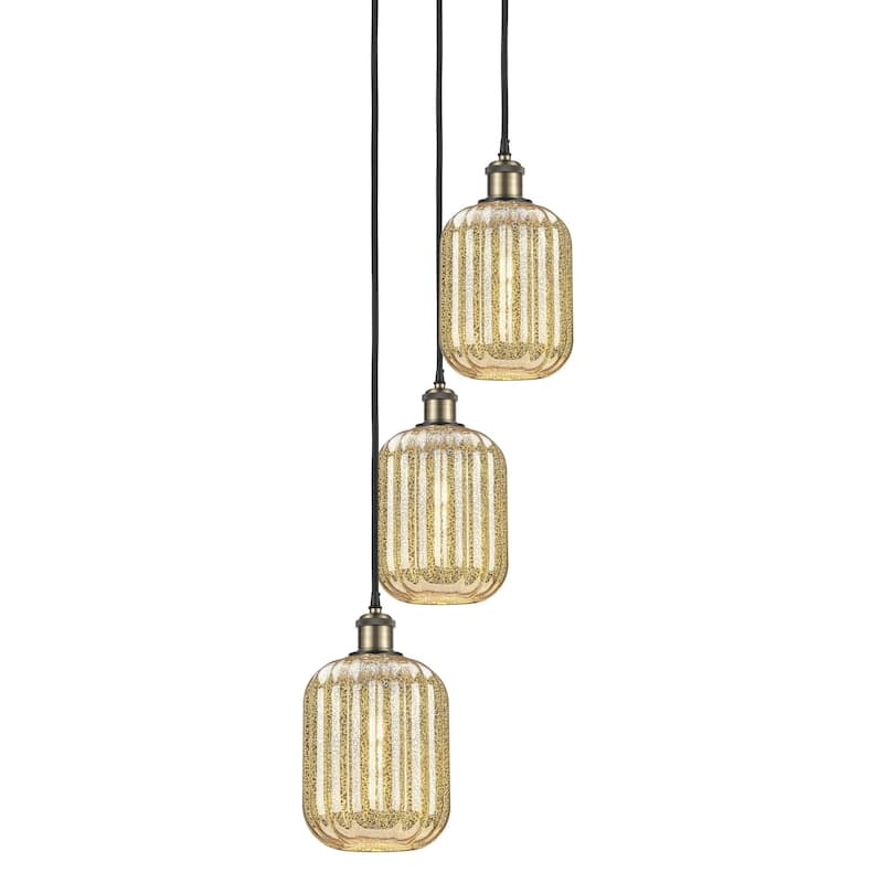 Innovations Lighting 113B-3P-36-14 Preston Pendant Preston 3 Light 14" - Black Antique Brass / Mercury