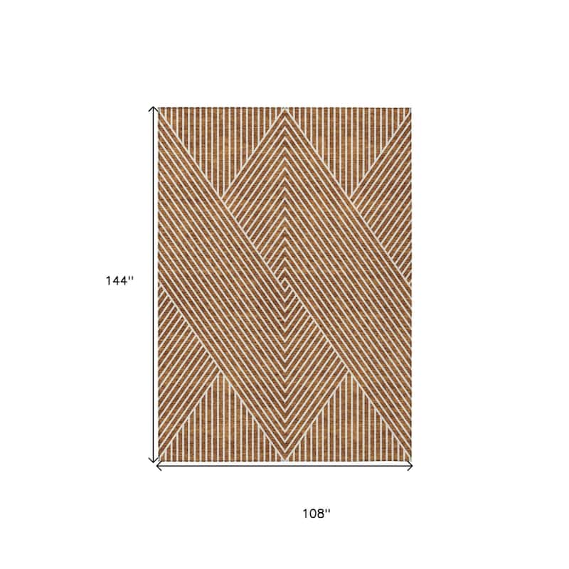 HomeRoots Geometric Transitional Rectangle Outdoor Rug