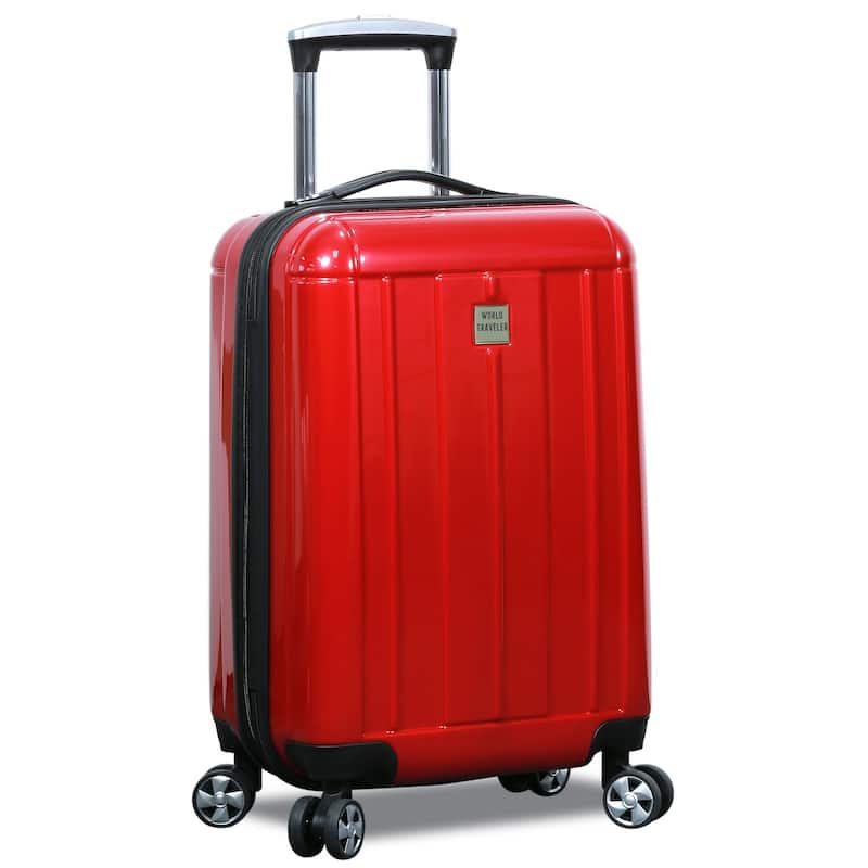 World Traveler 20" Spinner Carry-On Lightweight Airline Approved - Red