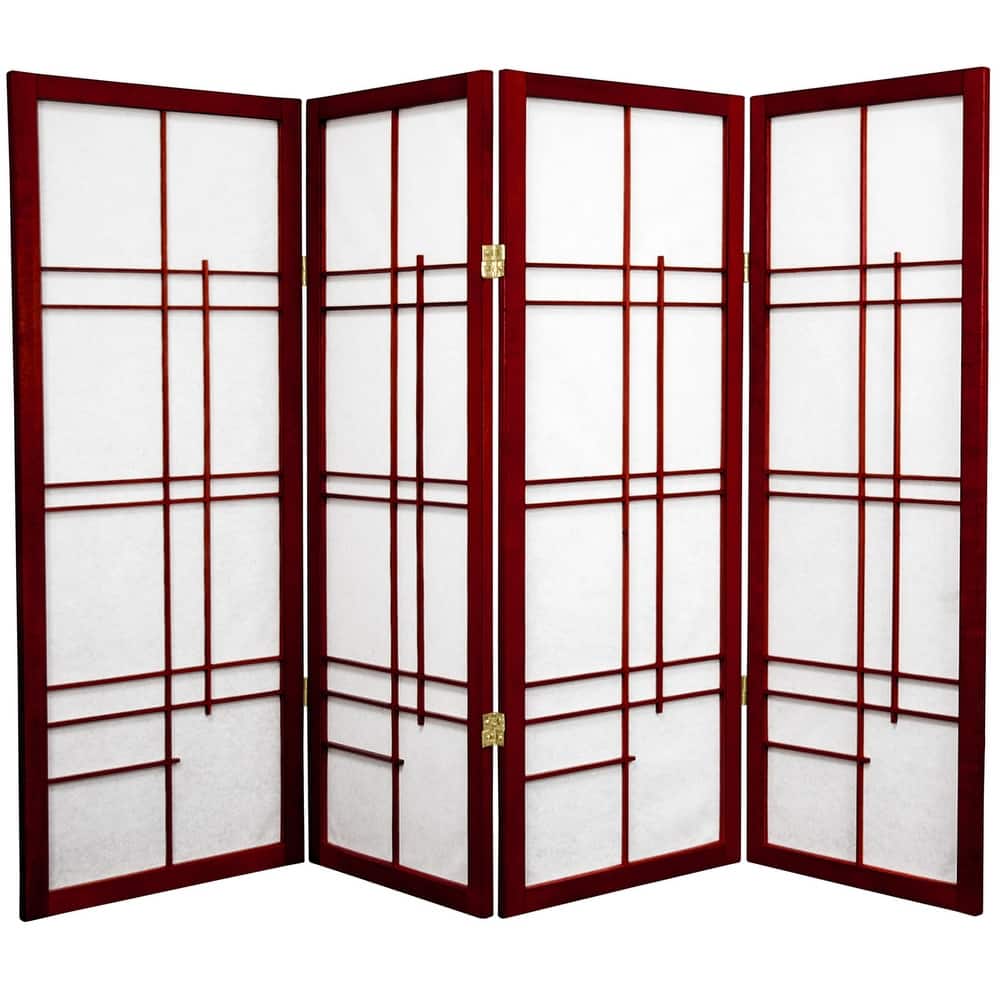 Handmade 4' Wood and Rice Paper Eudes Shoji Screen - 48 x 70