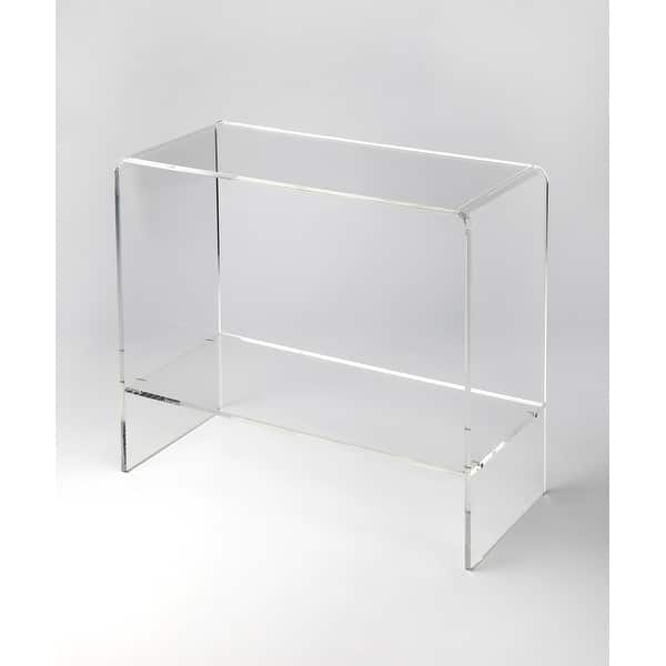 slide 2 of 2, Handmade Crystal Clear Acrylic Console Table (Taiwan)