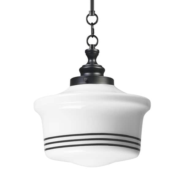 slide 2 of 5, Maxim 21534WT Eureka 14" Wide 1 Light Pendant Black
