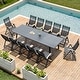 preview thumbnail 1 of 39, 9/11/13-Piece Luxury Outdoor Dining Set All-Weather Aluminum Patio Furniture Foldable Chairs