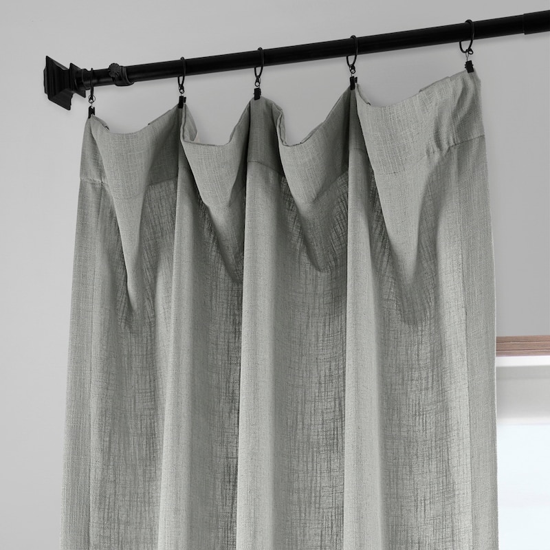 Exclusive Fabrics Heavy Faux Linen Curtain (1 Panel)
