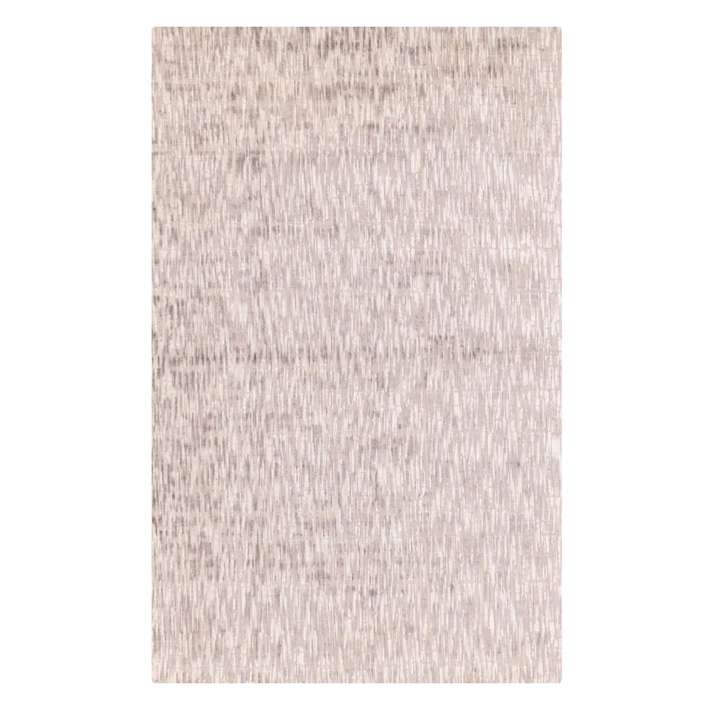 ECARPETGALLERY Hand Loomed Elysian Grey Viscose, Wool Rug - 4'10 x 7'8