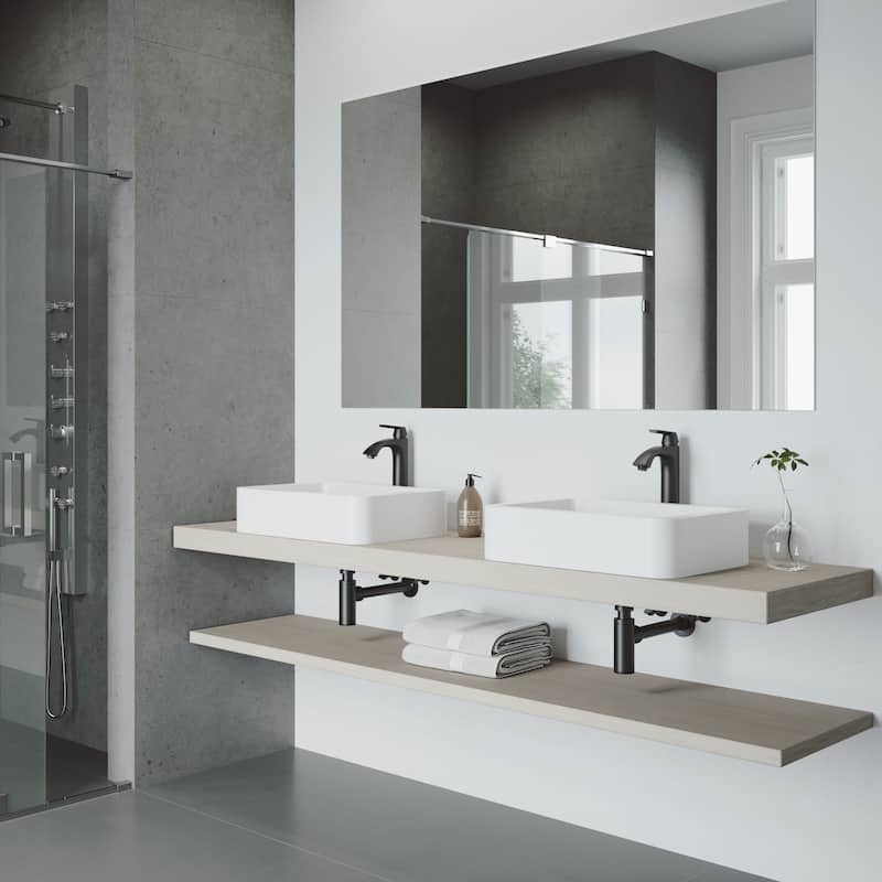 VIGO Linus 12" H Single Handle Single Hole Bathroom Vessel Faucet
