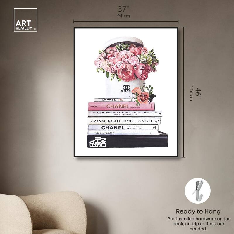 Doll Memories - Roses upon Books Canvas by Art Remedy