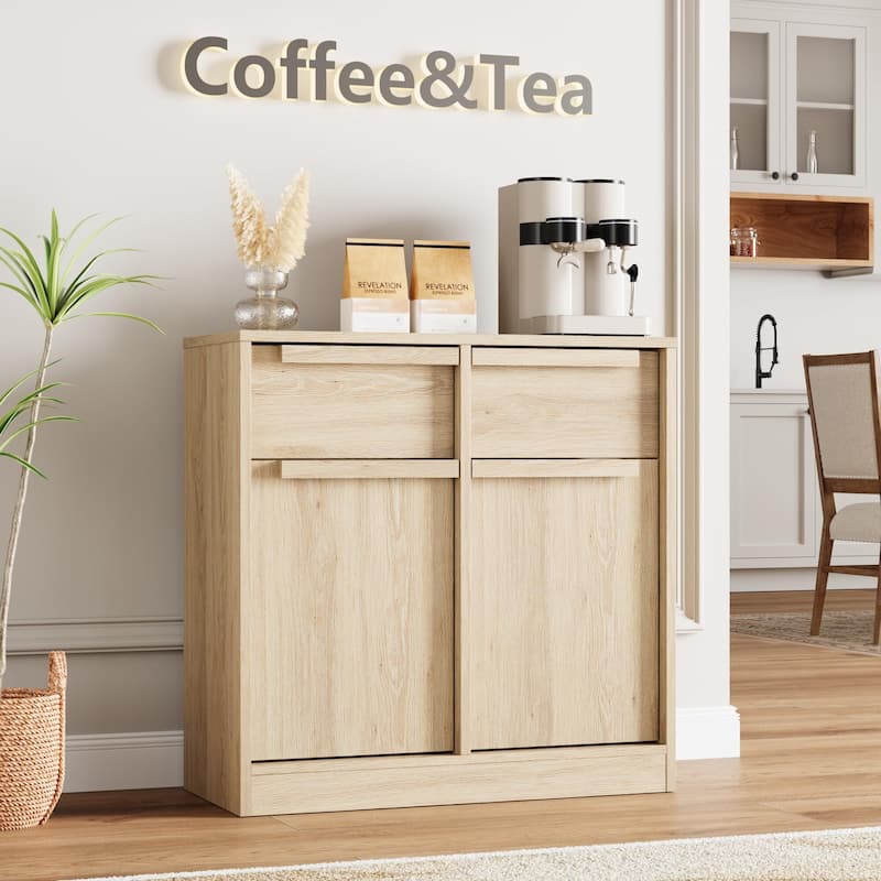 Sideboard Buffet Cabinet with 2 /4Drawers, 31.5"/62.4" Large Coffee Cabinet with Storage